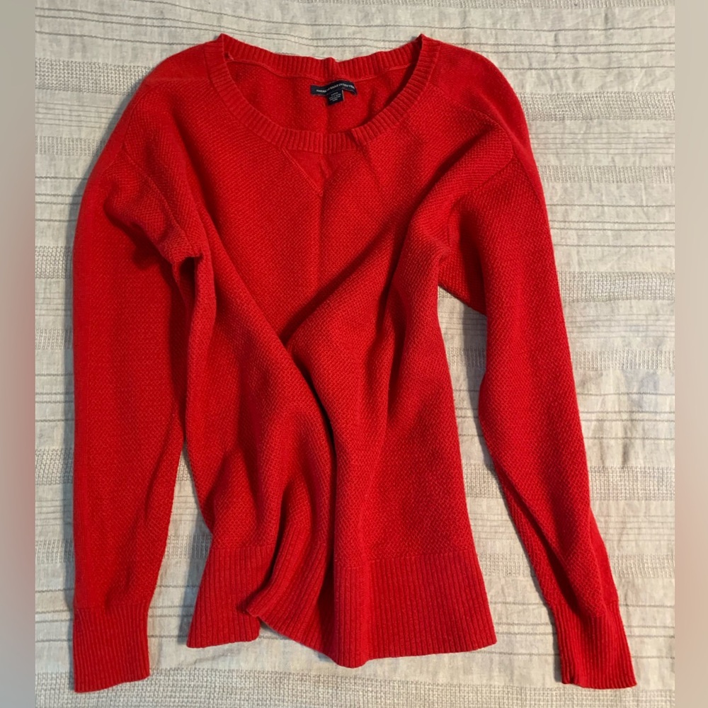 American Eagle red sweater